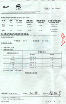 手表式近电报警器16检测报告